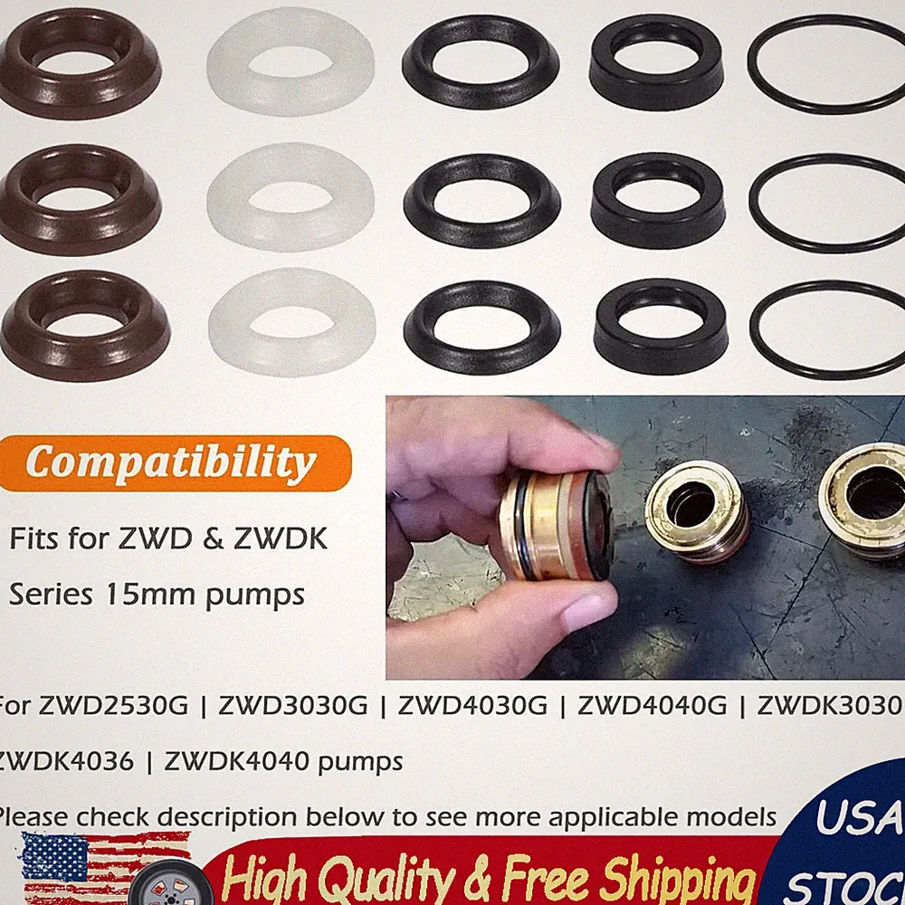 Pressure Washer Seal Kit 5019006400 for Comet Pump ZWD2530G , ZWD4030G, ZWD4040G