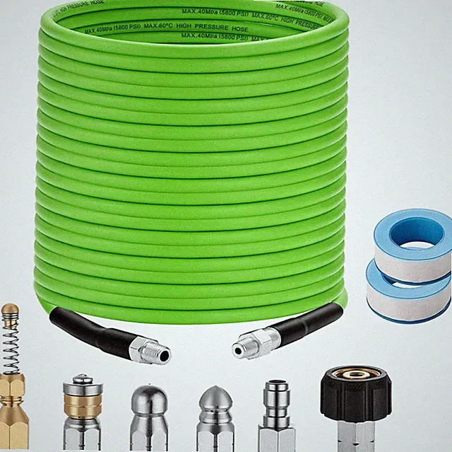 Pressure Washer Sewer Jetter Kit - 100Ft X1/4" Hydro Drain Jetter Cleaner Hose