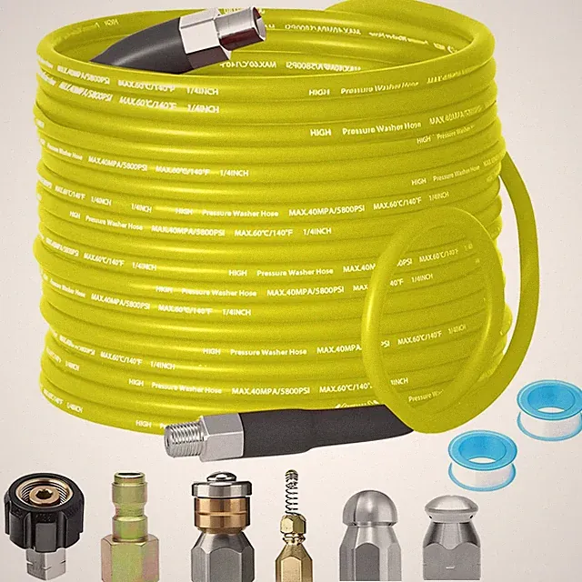 Pressure Washer Sewer Jetter Kit - 50Ft X1/4" Hydro Drain Jetter Cleaner Hose...