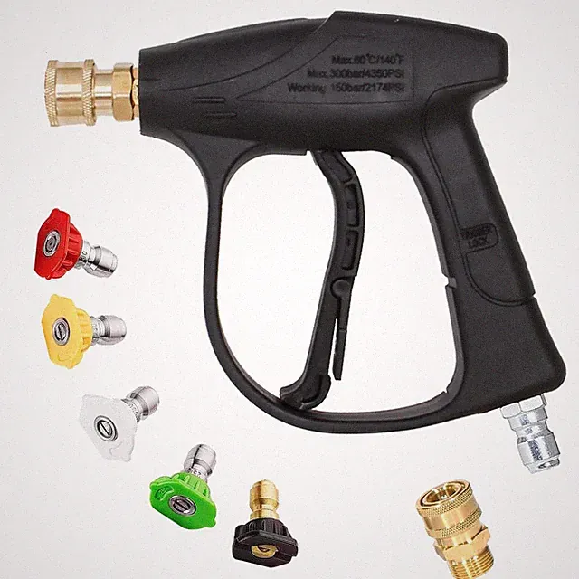 Pressure Washer Short Gun, 4350 PSI High Power Washer Spray Gun with 3/8'' Qu...