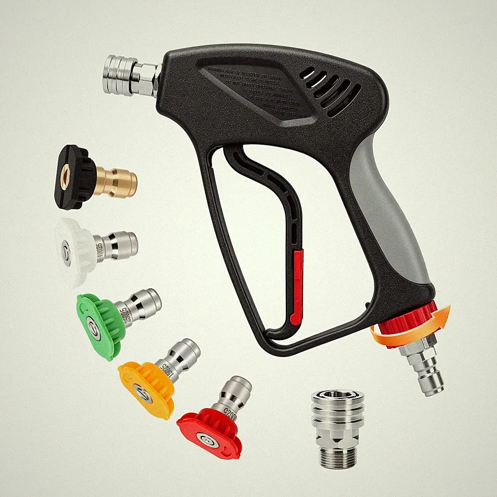 Pressure Washer Short Gun, 5000 PSI/10.5 GPM High Power Washer Spray Gun with...