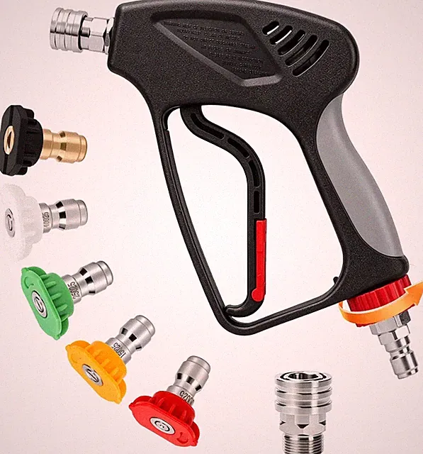 Pressure Washer Short Gun 5000 PSI 10.5 GPM With 5 Nozzle Tips And M22 Connec...