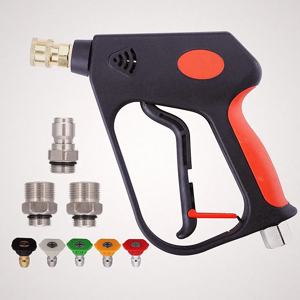 Pressure Washer Short Gun, Commercial 5000 PSI / 10.5 GPM, Swivel Inlet, 3/8...
