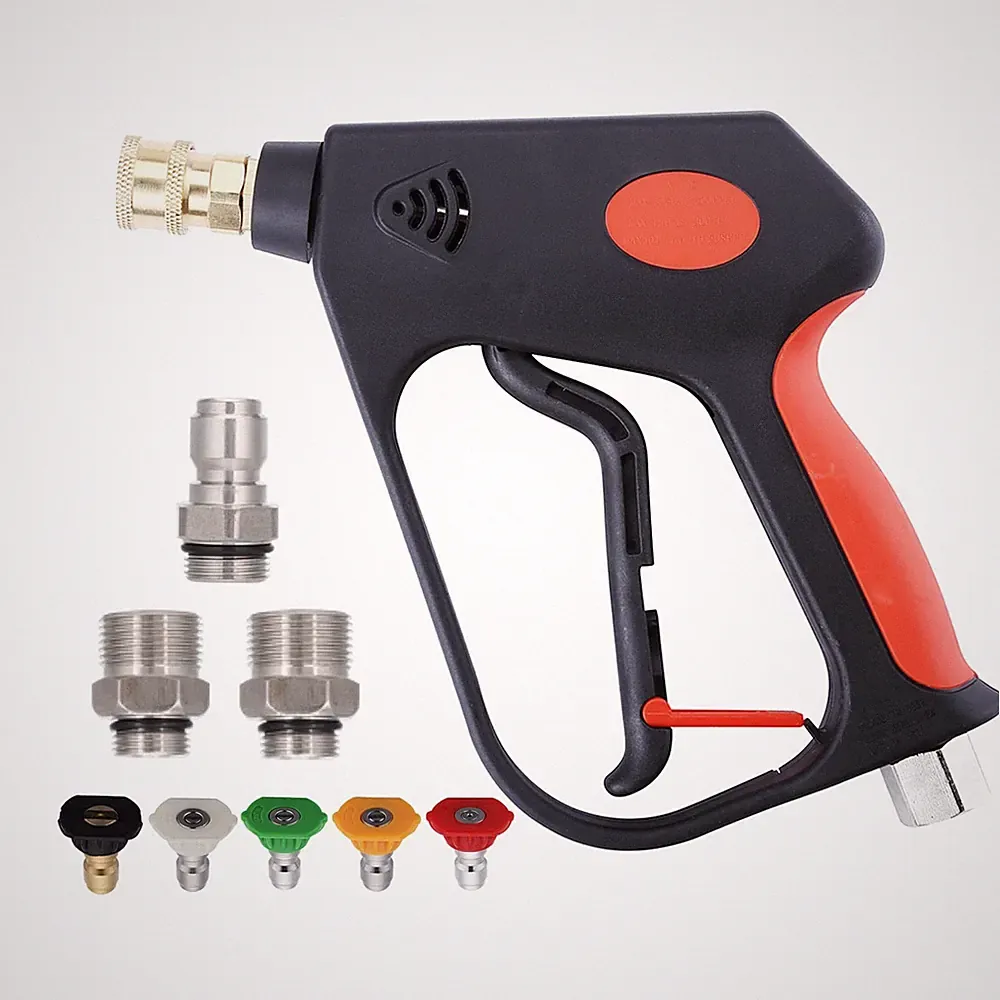 Pressure Washer Short Gun, Commercial 5000 PSI / 10.5 GPM, Swivel Inlet, 3/8...