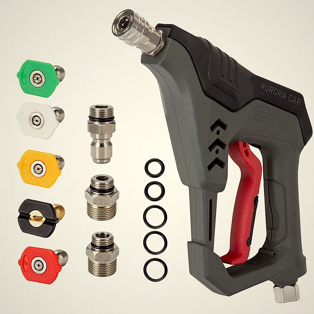 Pressure Washer Short Gun, Commercial 5000 PSI 12 GPM 5 Spray Nozzle Tips, 3/...