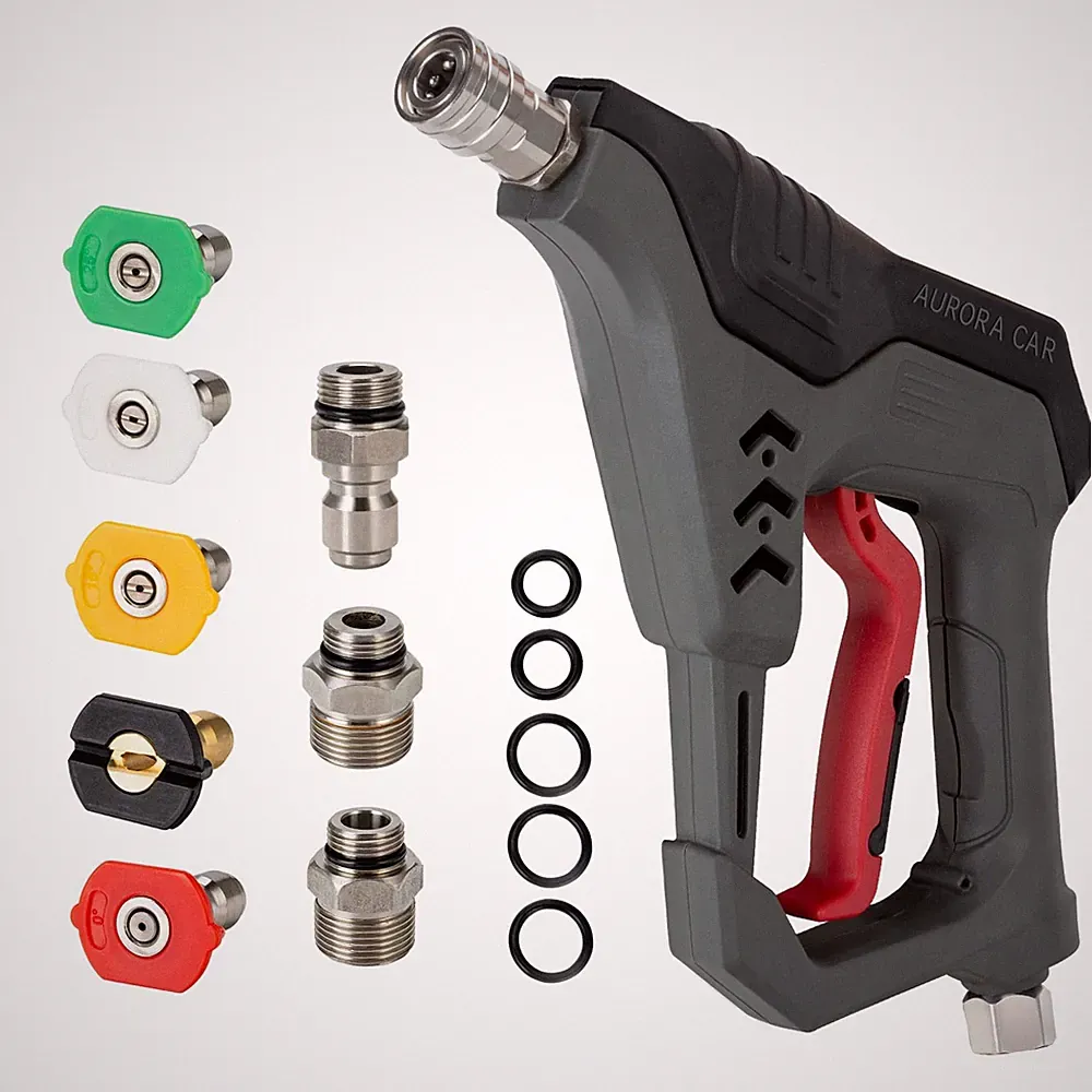 Pressure Washer Short Gun, Commercial 5000 PSI 12 GPM 5 Spray Nozzle Tips, 3/...