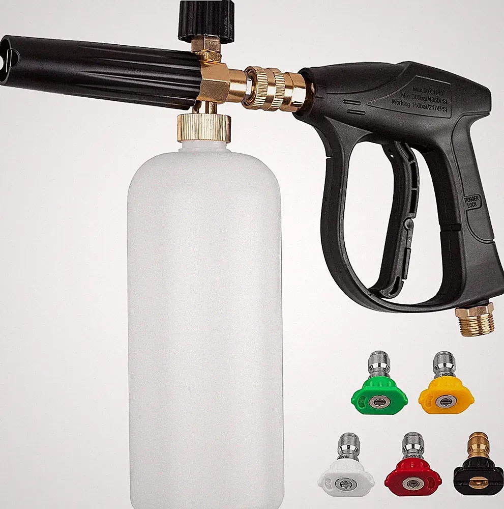 Pressure Washer Short Gun Foam Cannon with 1/4 Inch Quick Connector