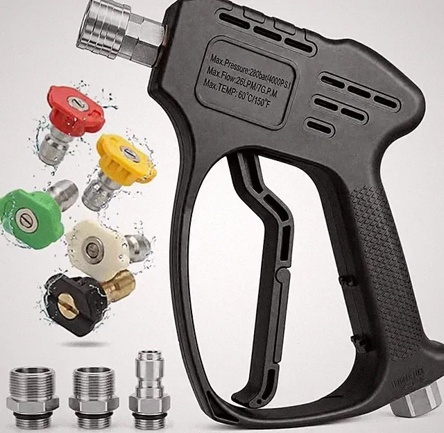 Pressure Washer Short Gun Set 4000 PSI Heavy Duty Power Washer Spray Gun Handle
