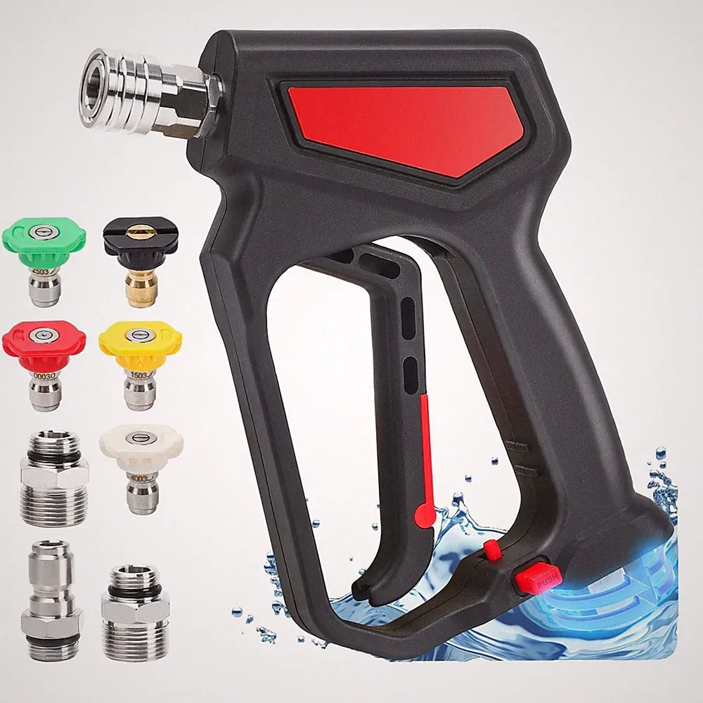 Pressure Washer Short Gun Swivel 5000 PSI/10.5 GPM 5 Nozzles 3/8 Quick Connect