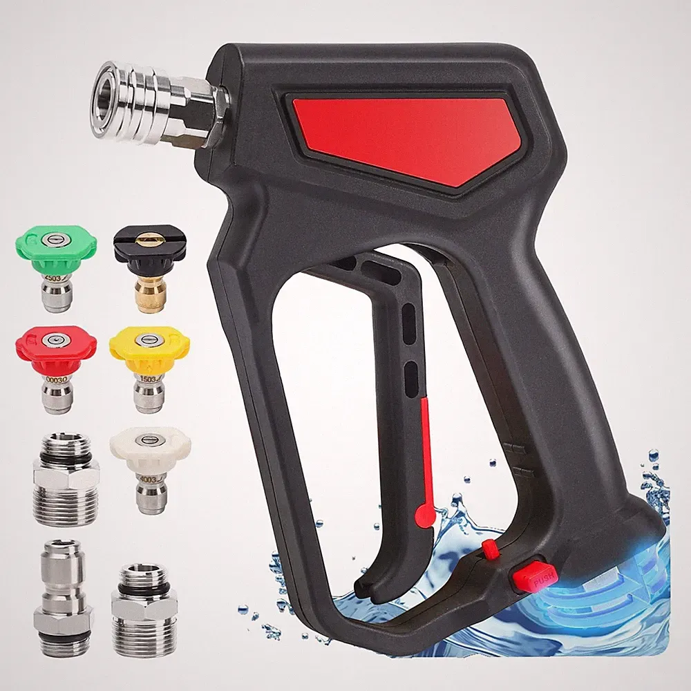 Pressure Washer Short Gun Swivel 5000 PSI 10.5 GPM M2214/15mm 5 Nozzle Tips