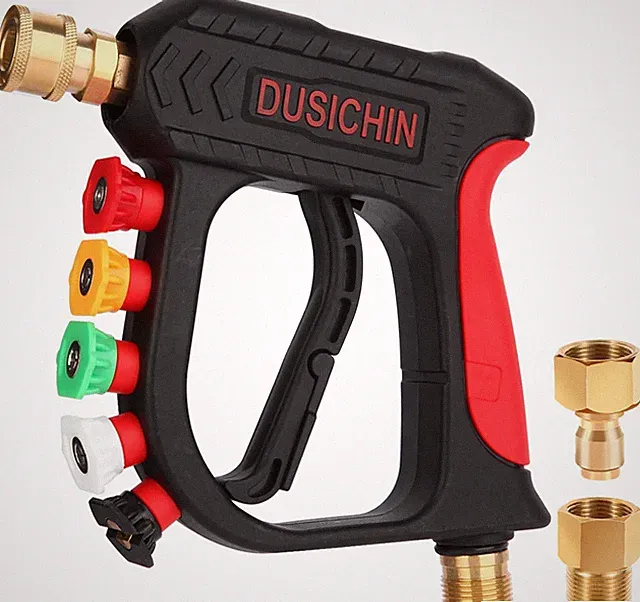 Pressure Washer Short Wand High Power Spray Gun 5 Nozzle Tips Car Wash Foam Gun