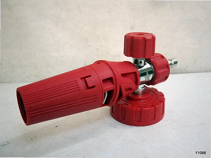 Pressure Washer Snow Foam Cannon Lance Head 1-4 Quick Connect Adjustable Red
