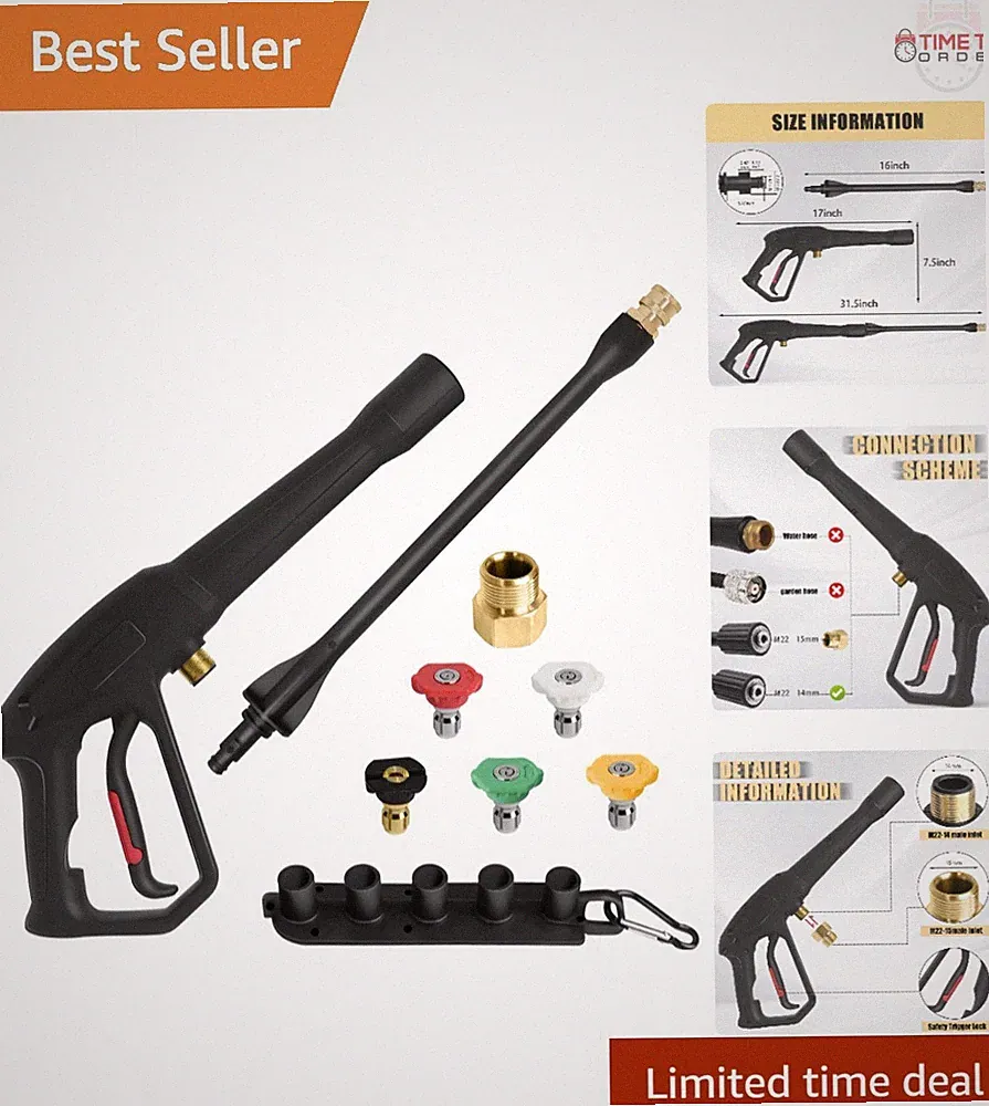 Pressure Washer Spray Gun Kit for Ryobi Greenworks PowerStroke 2000 PSI