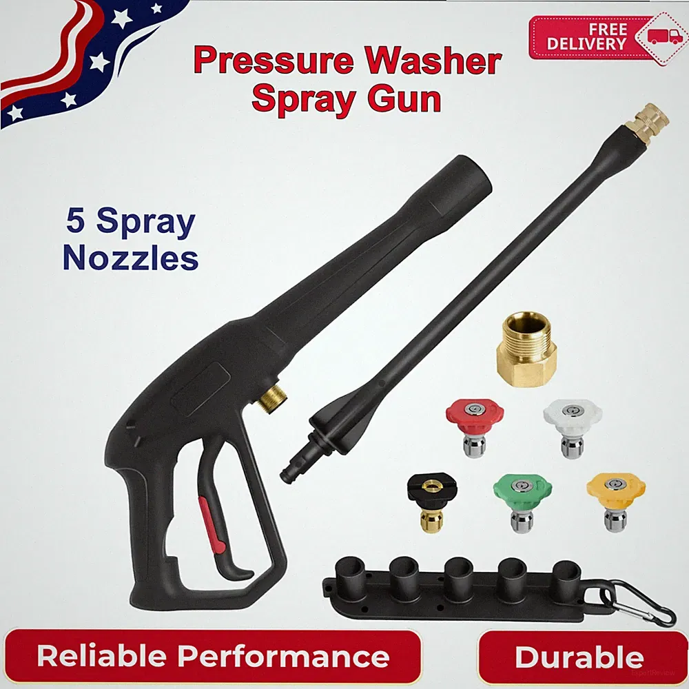 Pressure Washer Spray Gun Kit For Ryobi Greenworks PowerStroke 2000PSI & 5Nozzle