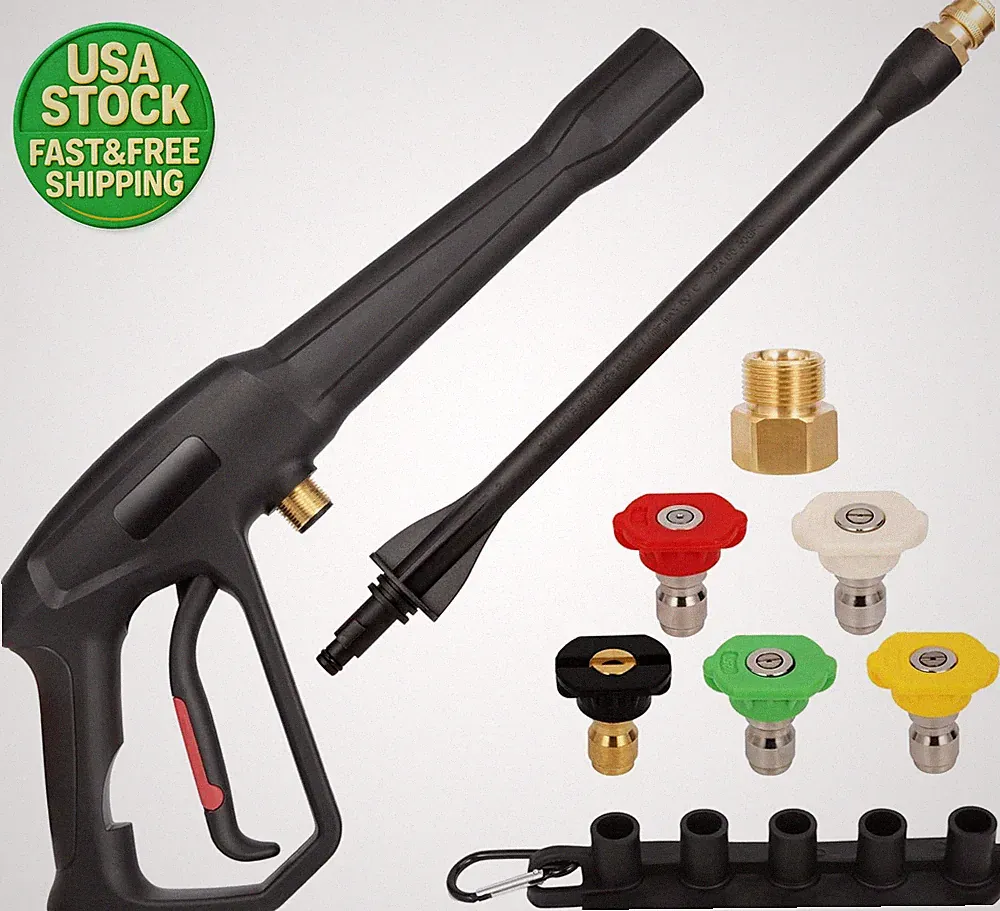 Pressure Washer Spray Gun Kit with 5 Nozzles Wand Fit Karcher Ryobi 2000 PSI