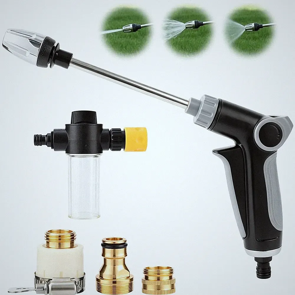 Pressure Washer Spray Nozzle, Heavy Duty Garden Hose Nozzle, Multi Function L...
