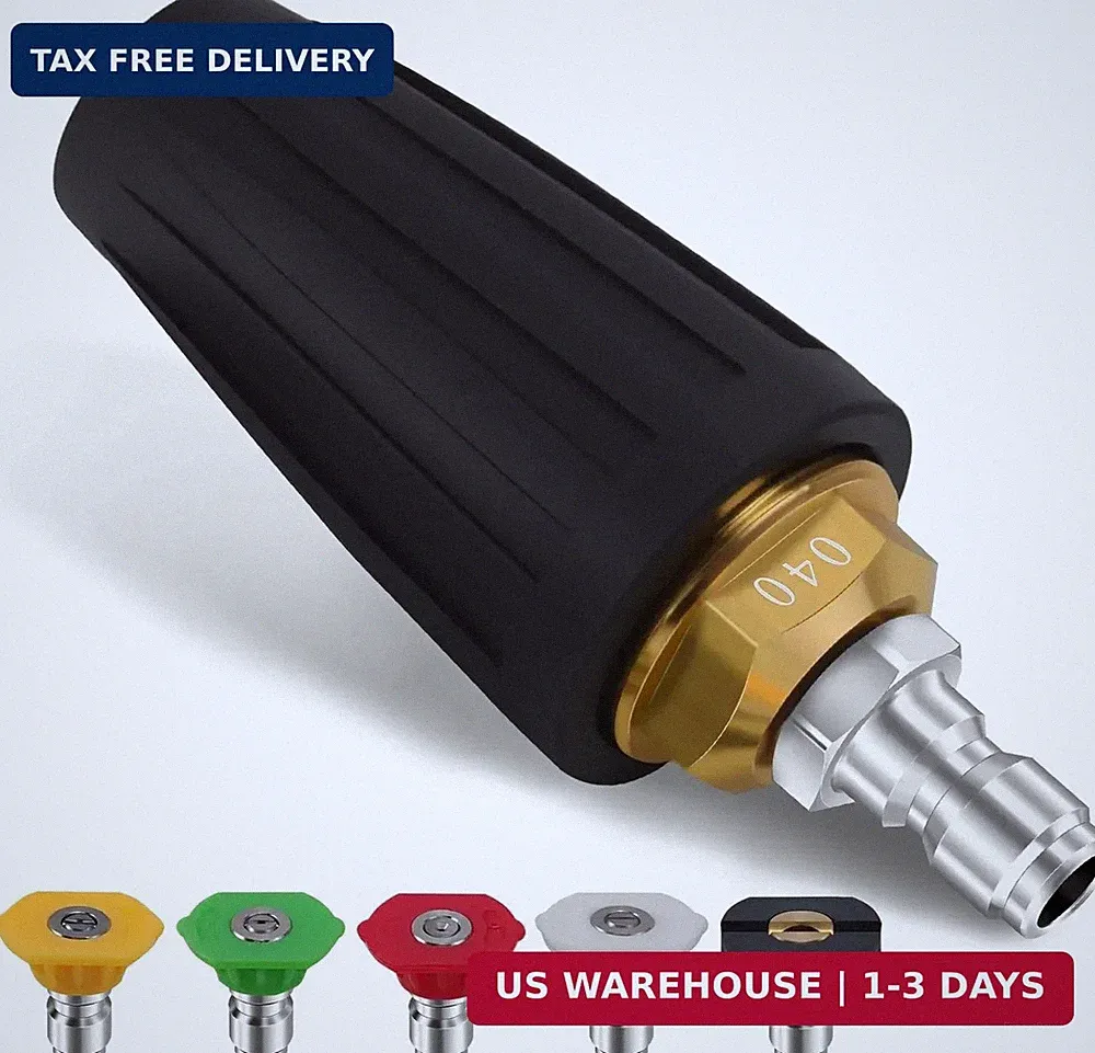 Pressure Washer Spray Nozzle, Power Washer Tips 4000 PSI Max Rotating w