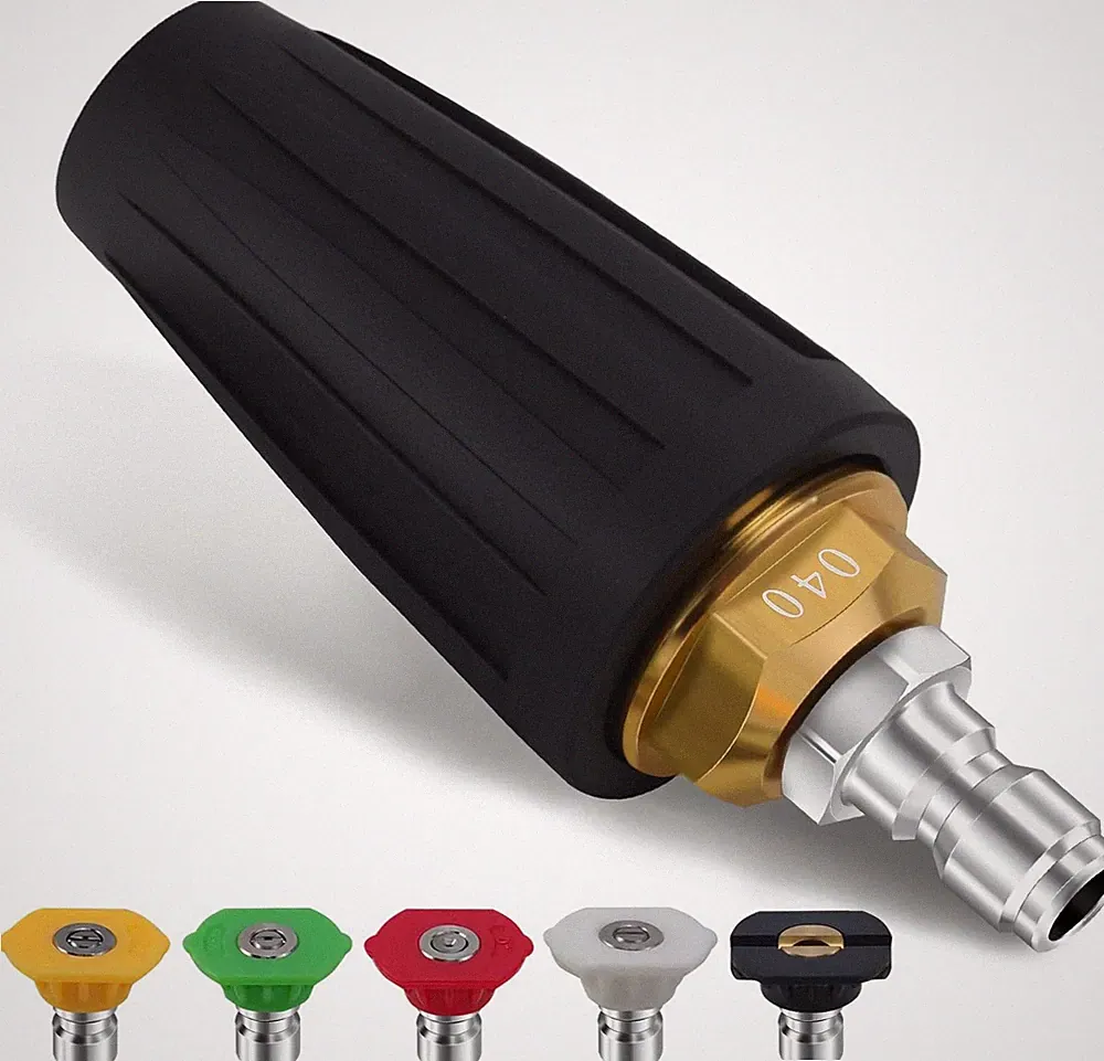 Pressure Washer Spray Nozzle, Power Washer Tips 4000 PSI Max Rotating with 5 Pre