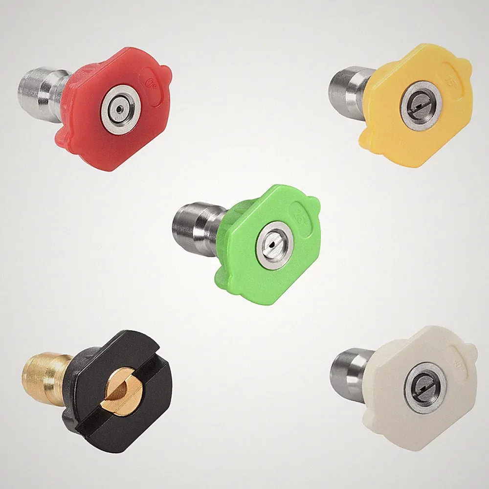 Pressure Washer Spray Nozzle Tip 1/4" Multiple Degrees 1.2mm Orifice Diameter