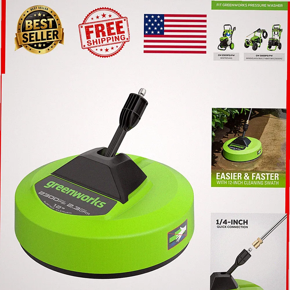 Pressure Washer Surface Cleaner 12 In 1/4 In Quick Connect 3-Year Warranty Deck
