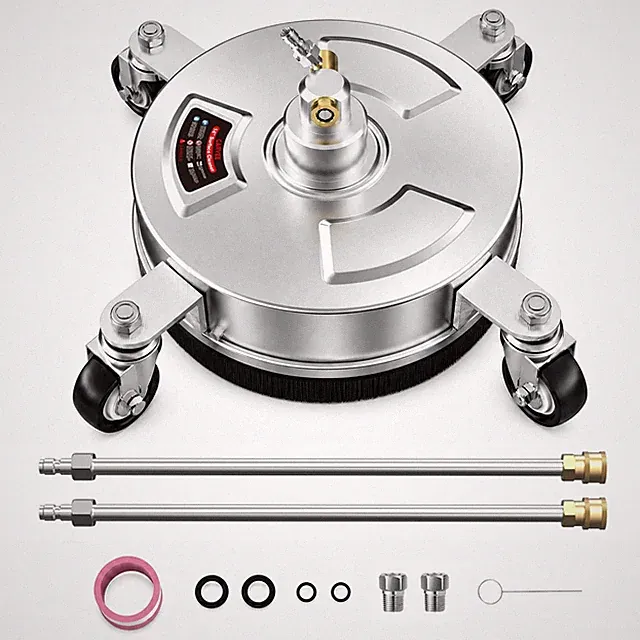 Pressure Washer Surface Cleaner 14" 4 Wheels 1/4" Quick Plug 4200 PSI Washer