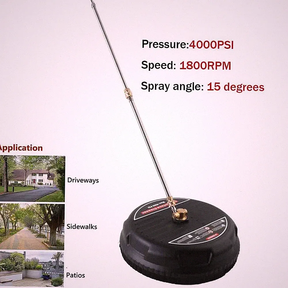 Pressure Washer Surface Cleaner 15 in 4000PSI & Pressure Washer Extension Wand