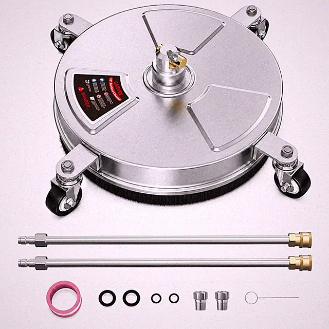 Pressure Washer Surface Cleaner 15" Stainless Steel Kit 4 Wheels 4200 PSI