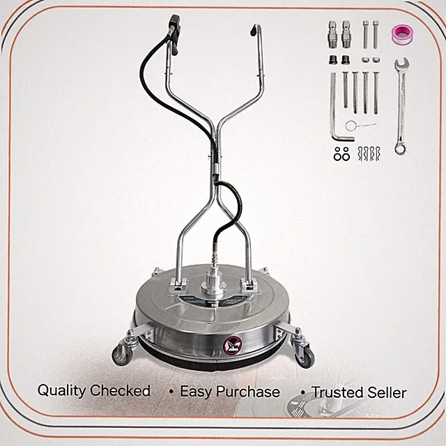 Pressure Washer Surface Cleaner 24" Stainless Steel Attachment 4900 PSI Concrete
