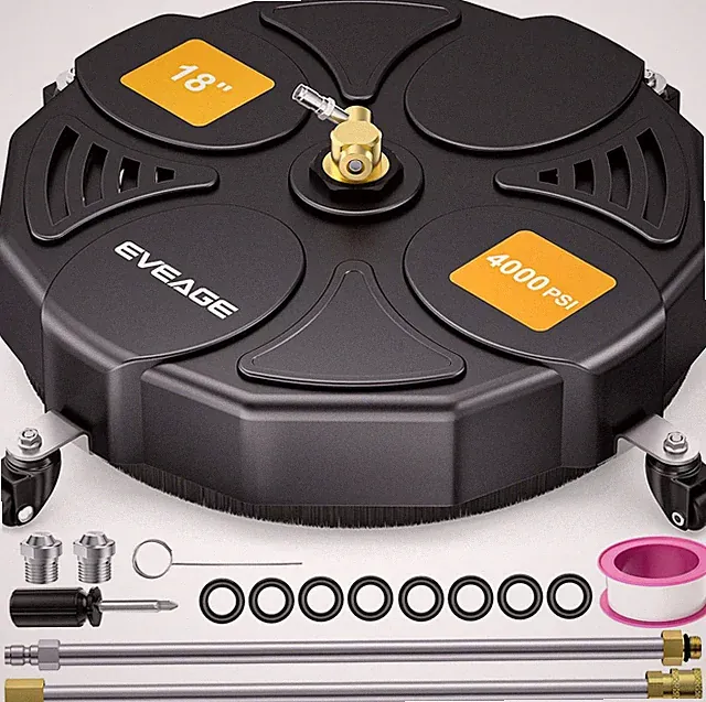 Pressure Washer Surface Cleaner Attachment with Wheels, 4000 18 Inch Large Size