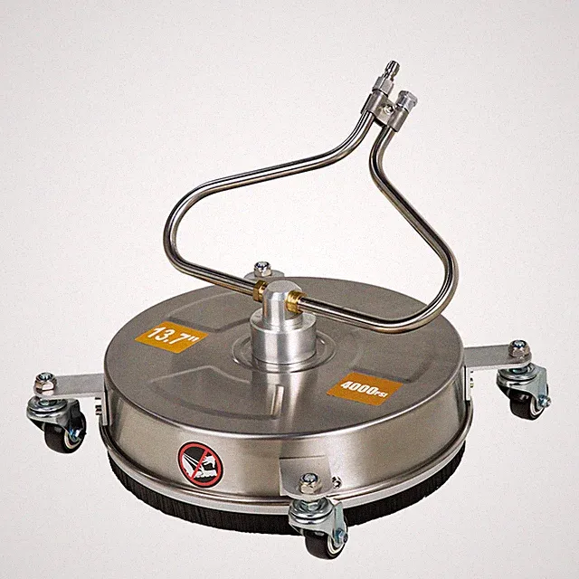 Pressure Washer Surface Cleaner Stainless Steel with 4 Wheels 2 Nozzles 13.7"