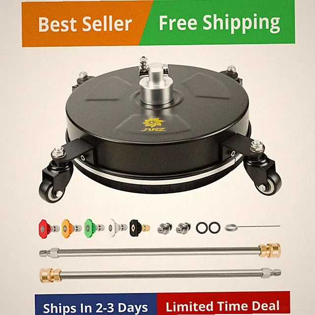 Pressure Washer Surface Cleaner with 4 Wheels,Ideal for Driveways,Sidewalks,P...