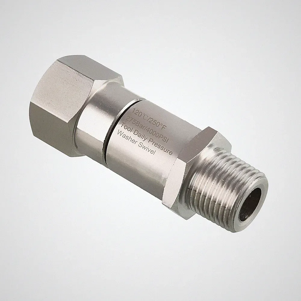 Pressure Washer Swivel 3/8 Inch NPT-M Male Thread 4000 PSI Stainless Steel