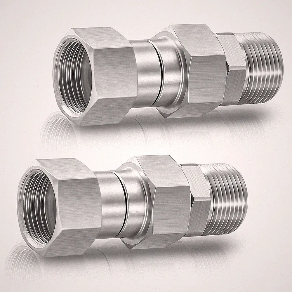 Pressure Washer Swivel Fitting, Metric M22 14mm Thread, Stainless Steel, 4500...