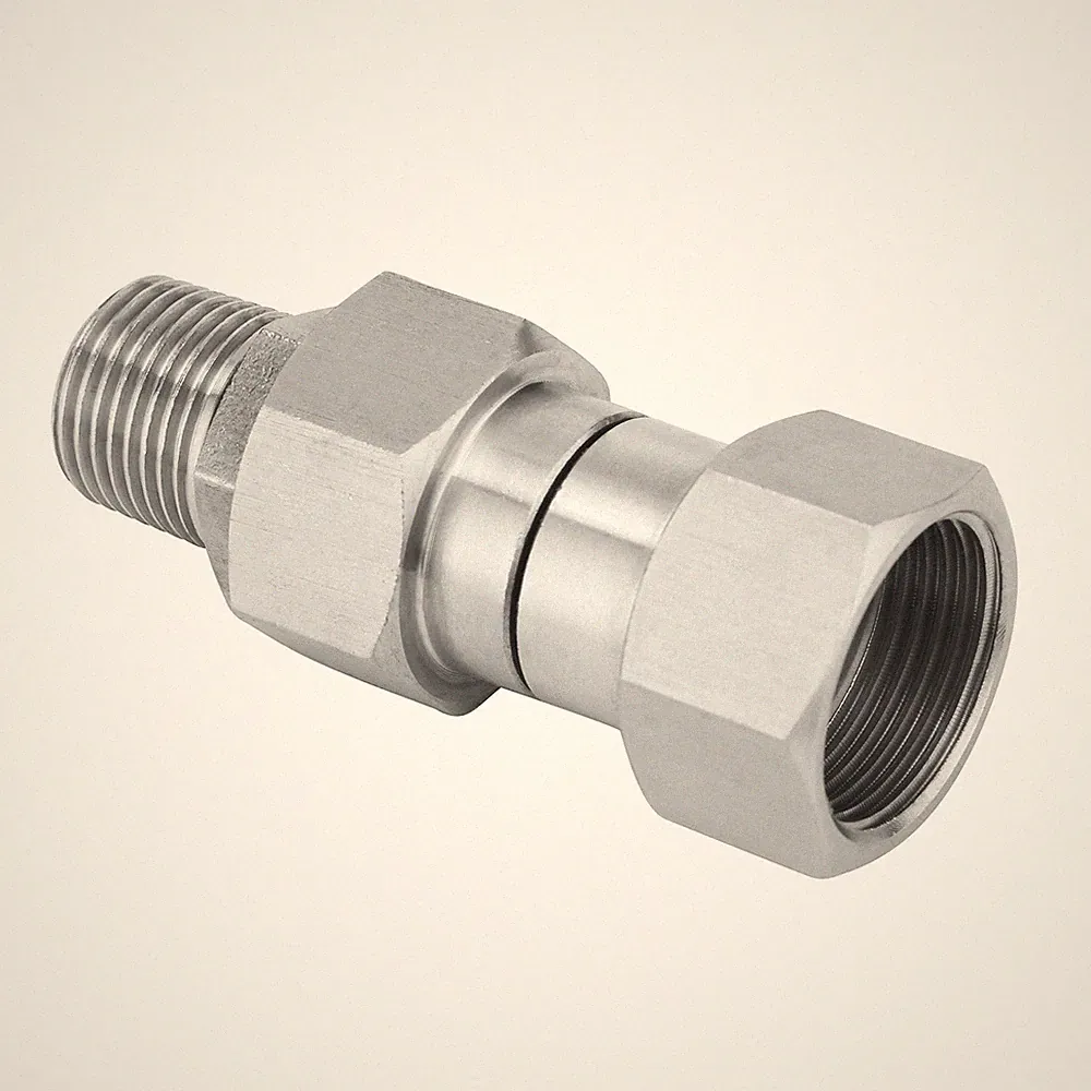 Pressure Washer Swivel Fitting Metric M22 14mm Thread Stainless Steel 4500 PSI