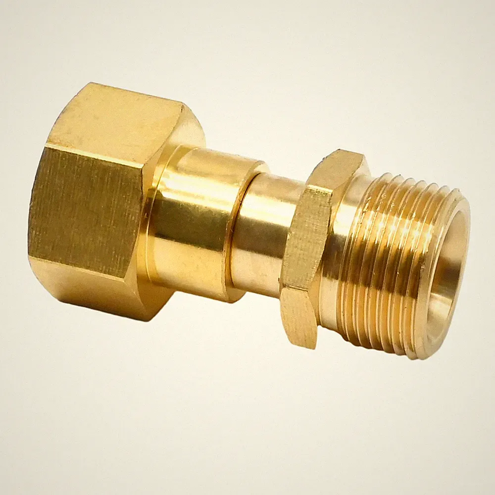Pressure Washer Swivel Joint Metric M22 14mm Thread 3000 PSI Hose Fitting