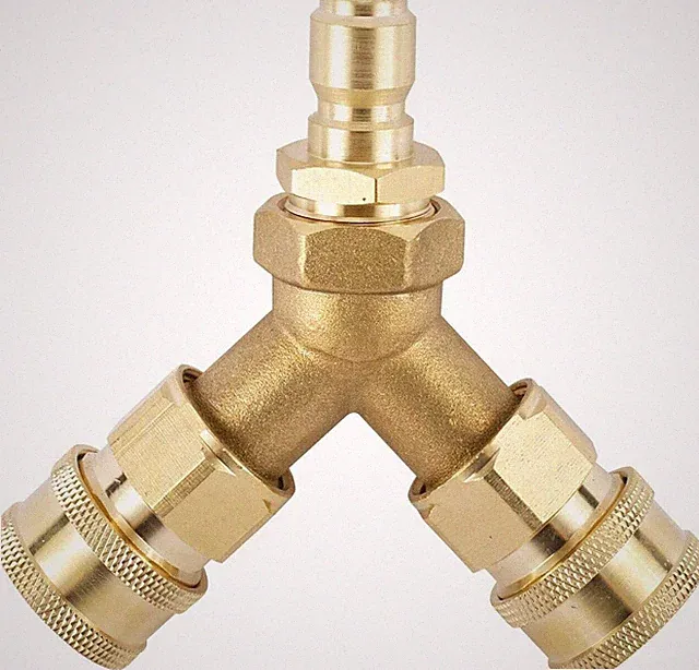 Pressure Washer Tee 3/8" Fitting Splitter Coupler Connect Gun to Power Washer