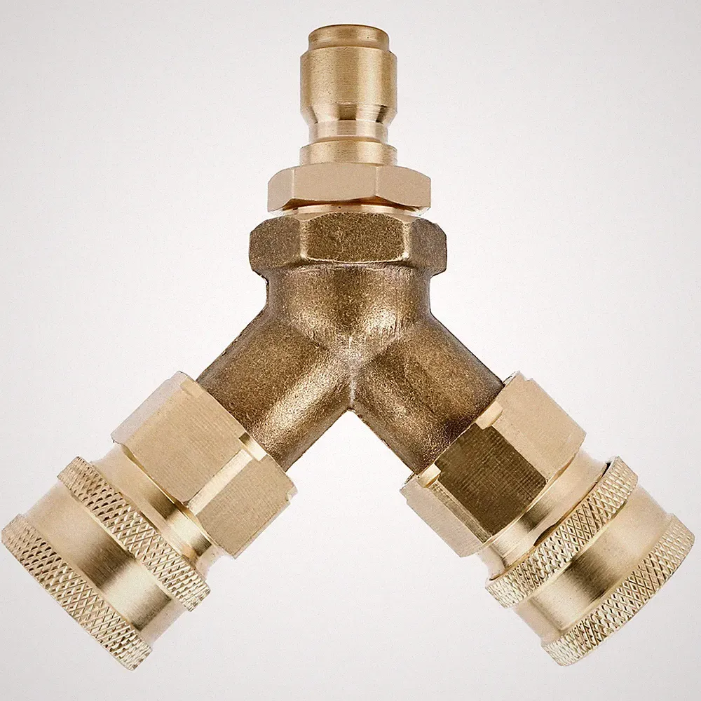 Pressure Washer Tee, Splitter Coupler, Quick Connect to Power Washer, 3/8 Inc...