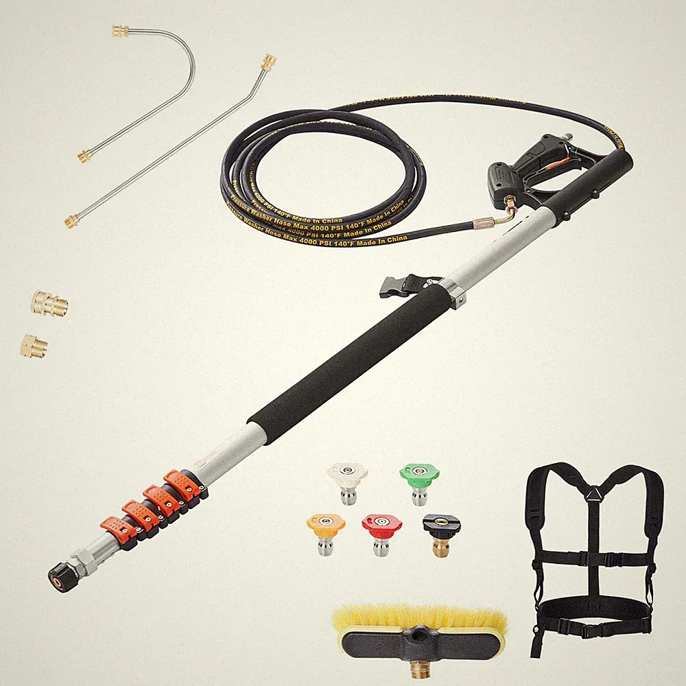 Pressure Washer Telescoping Wand, 18 ft, 4000 psi, Telescopic Spray Wand