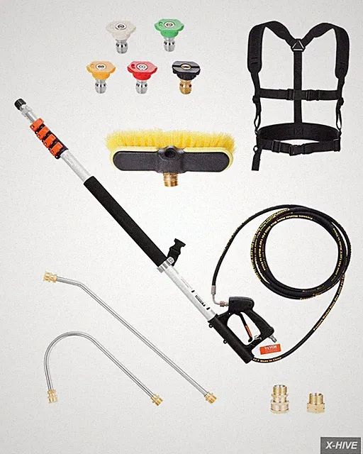 Pressure Washer Telescoping Wand, 18 Ft, 4000 Psi, Telescopic Spray Wand with Po