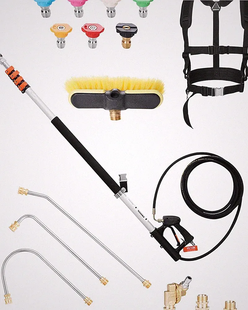 Pressure Washer Telescoping Wand, 21 Ft, 4000 Psi, Telescopic Spray Wand with Po