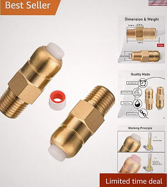 Pressure Washer Thermal Relief Valve Kit, 1/4 Inch NPT, 2 Pack