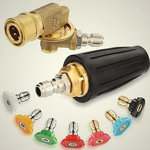Pressure Washer Tips 1 Turbo Nozzle+7 Nozzle Tips+Nozzle Cleaning Accessories