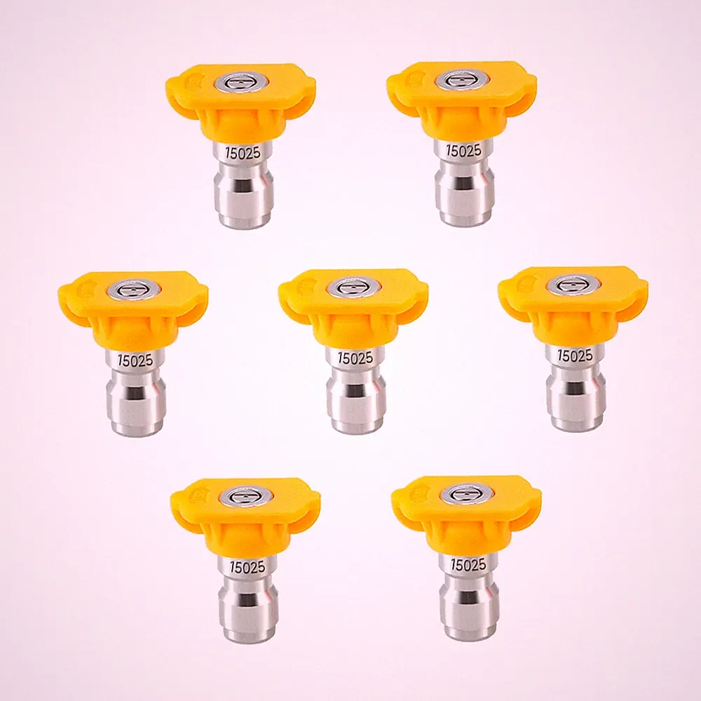 Pressure Washer Tips, 15 Degree Power Washer Nozzle Tips 7 Pack, Yellow, 1/4...