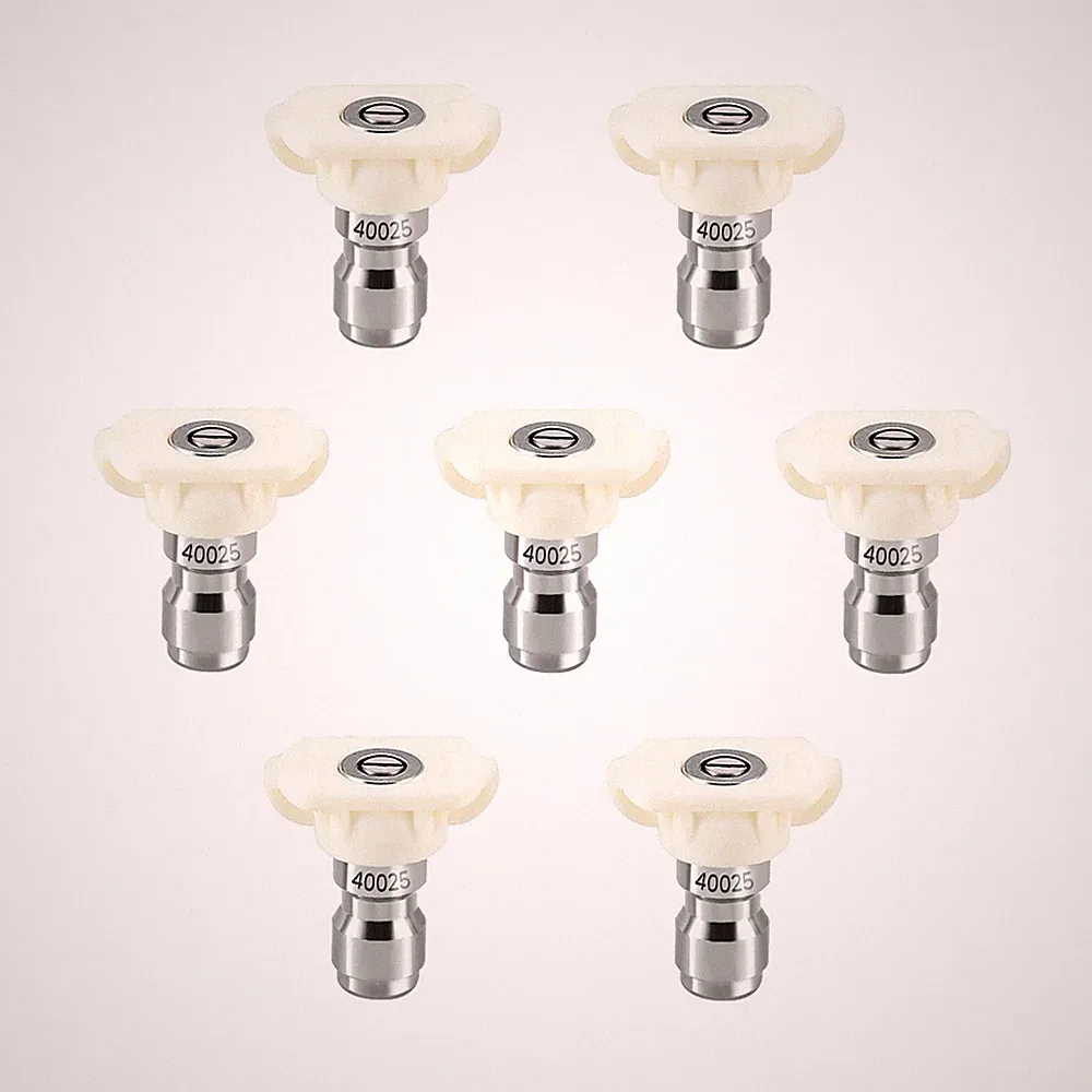Pressure Washer Tips, 40 Degree White Power Washer Nozzle Tips 7 Pack, 1/4 In...