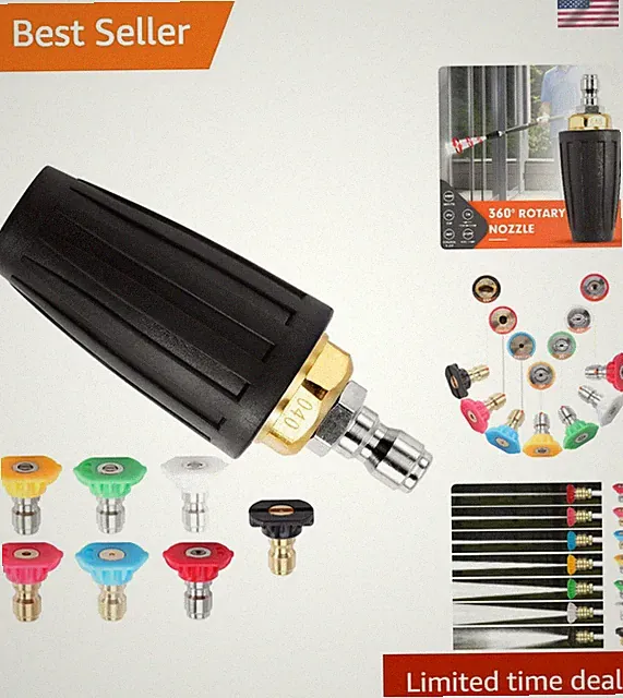 Pressure Washer Tips Rotating Turbo Nozzle, 4000PSI Max Power Washer Accessor...