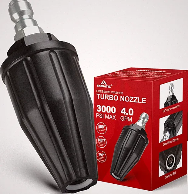 Pressure Washer Tips Turbo Nozzle, 360° Rotating Spray Turbo 3000 PSI
