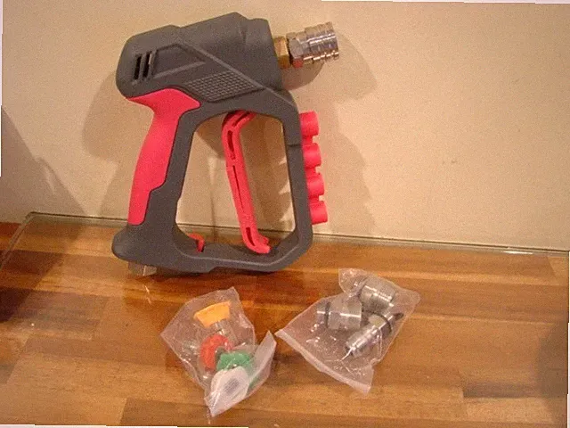 Pressure Washer Trigger Gun Unit Pink/Black with Accessories