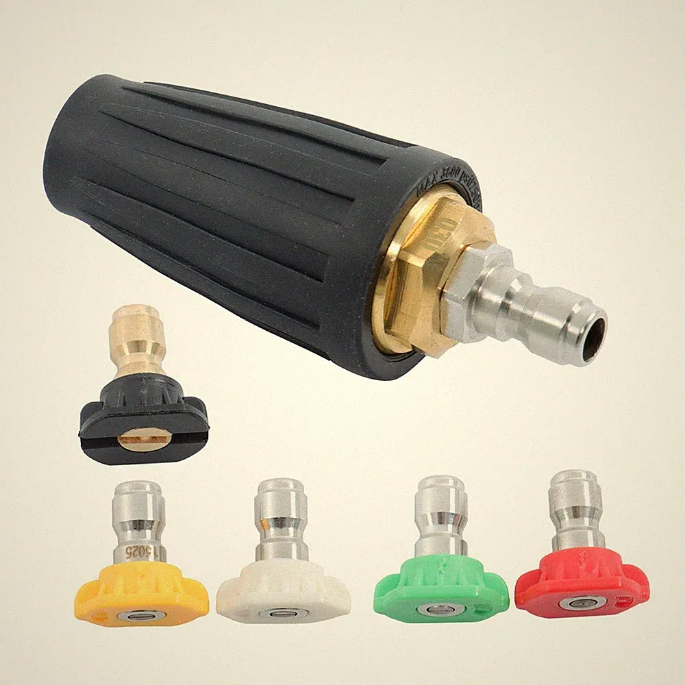 Pressure Washer Turbo Nozzle Tool 1/4 Quick 360°Rotating Spray Turbo 3600PSI