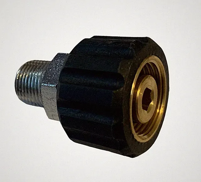 Pressure Washer Twist Type Connector Coupler 22mm Female X 1/4 NPT W/ 14mm Stem