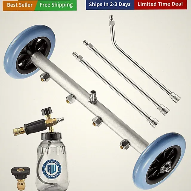 Pressure Washer Undercarriage Cleaner, 16 Inch Undercarriage Washer with Foam...